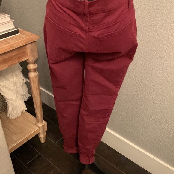 Express Mid Rise Skinny Red Jeans - Picture 4 of 4